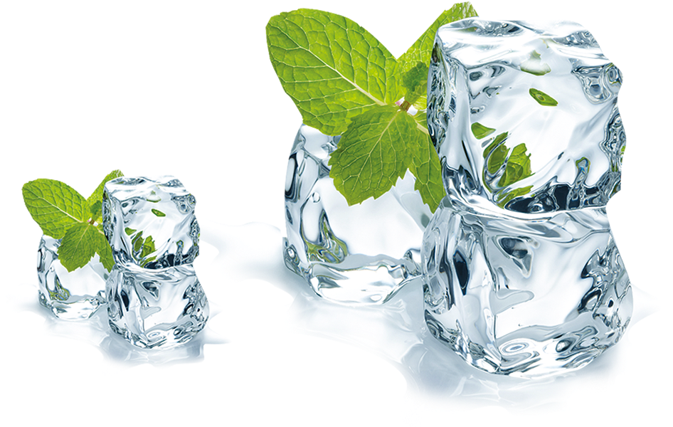 Minty Fresh Ice Cubes PNG with transparent background
