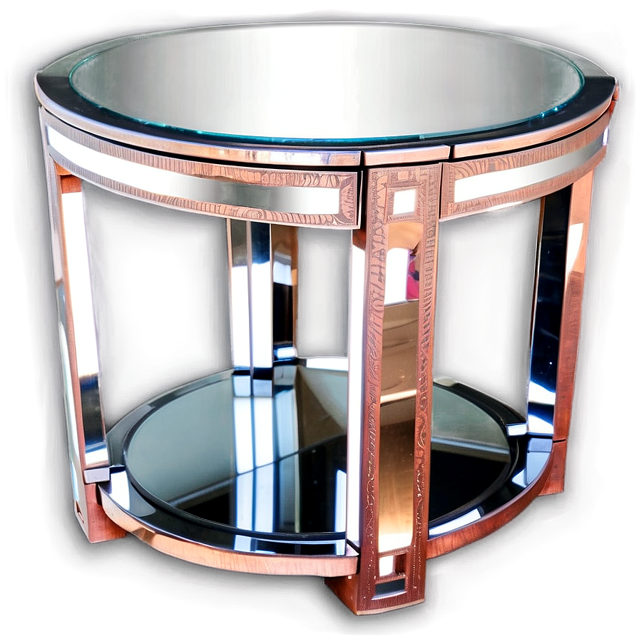 Mirrored Side Table Png 2