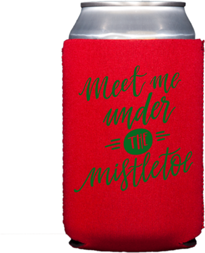 Mistletoe Can Cooler Red