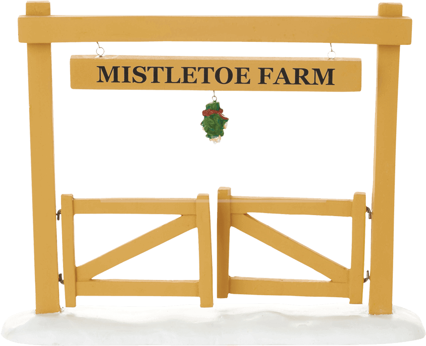 Mistletoe Farm Gate - Department 56 Village Mistletoe Farm Gate Accessory PNG with transparent background