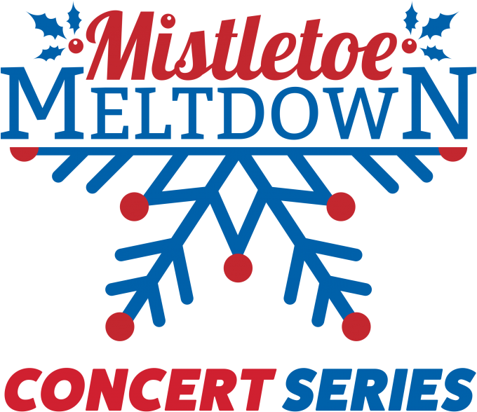 Mistletoe Meltdown Concert Series Graphic PNG with transparent background
