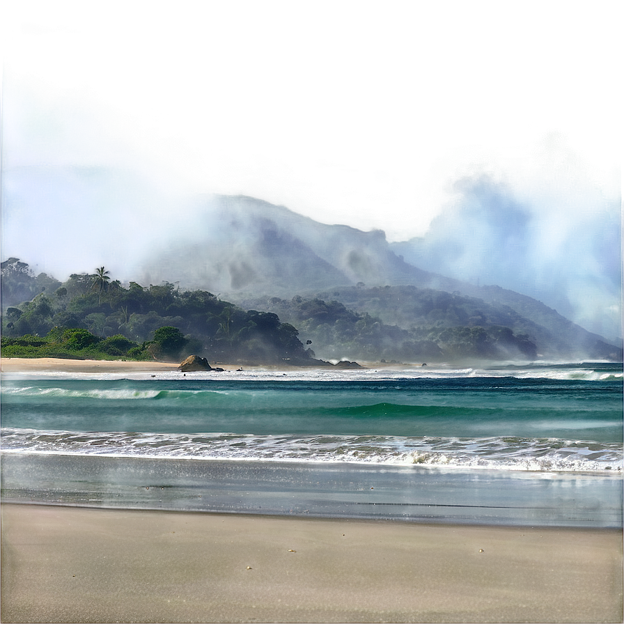 Misty Beach Morning Png 29