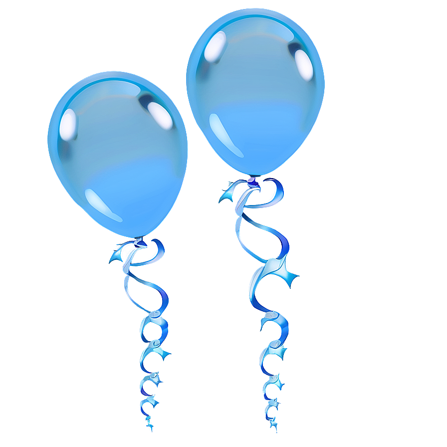 Misty Blue Balloons Png Vhl35