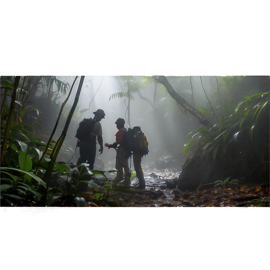 Misty Cave Exploration Png Skm73