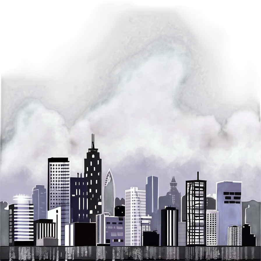 Misty Cityscape PNG 77 PNG with transparent background
