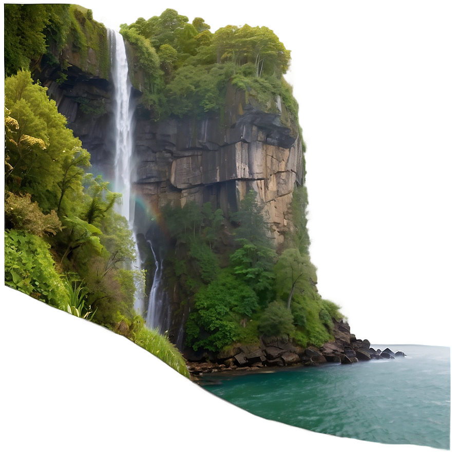 Misty Cliffside View Png Uuu62