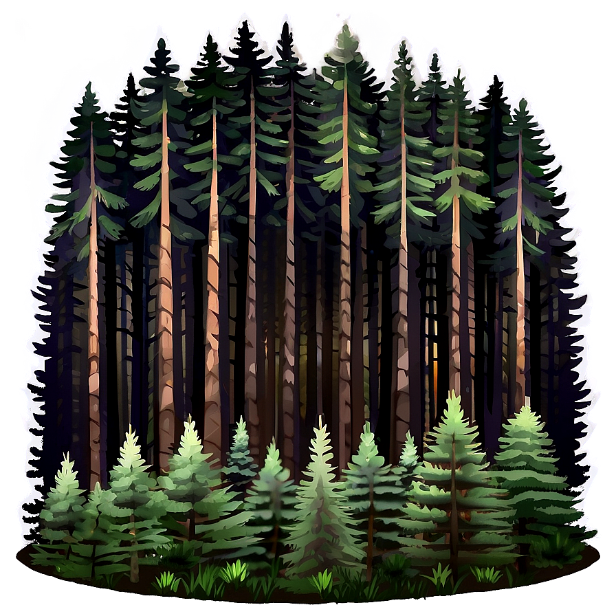 Misty Fir Forest Clipart Png Hcm