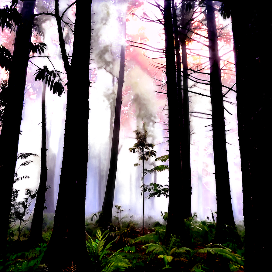 Misty Forest Morning Png Ejg64