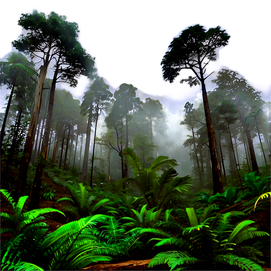 Misty Forest Morning Png Jig