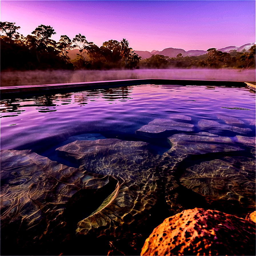 Misty Pool Water Morning Png Fdf