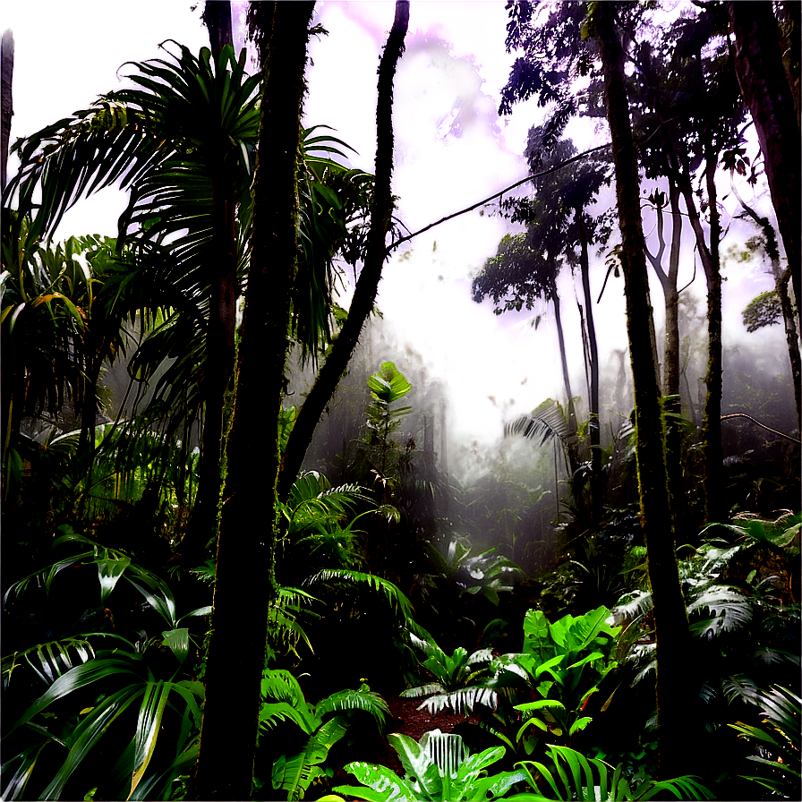 Misty Rainforest Trek Png Mse38