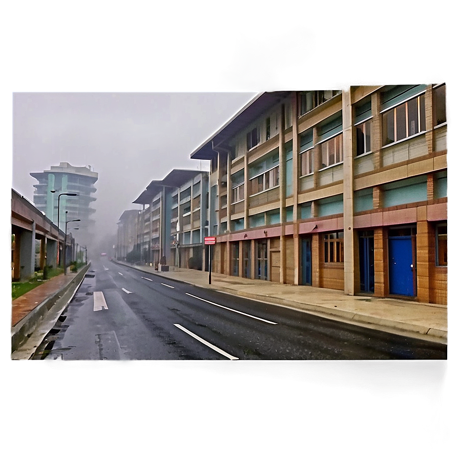 Misty Urban Streets Png Gfb52