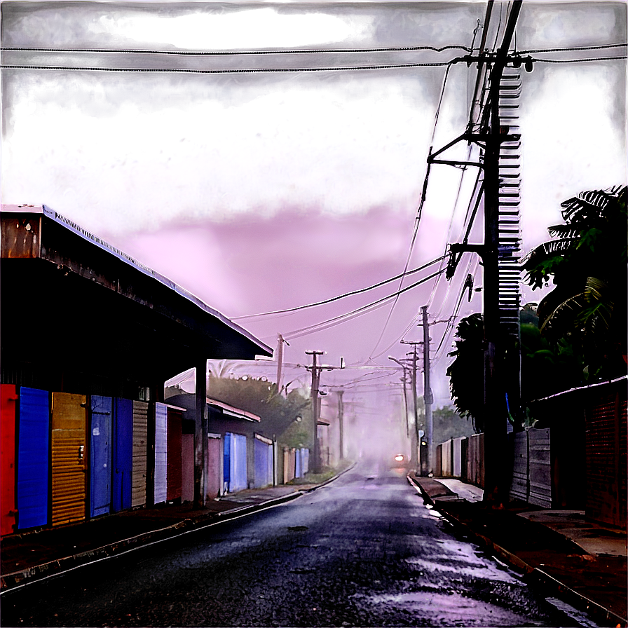 Misty Urban Streets Png Xun68