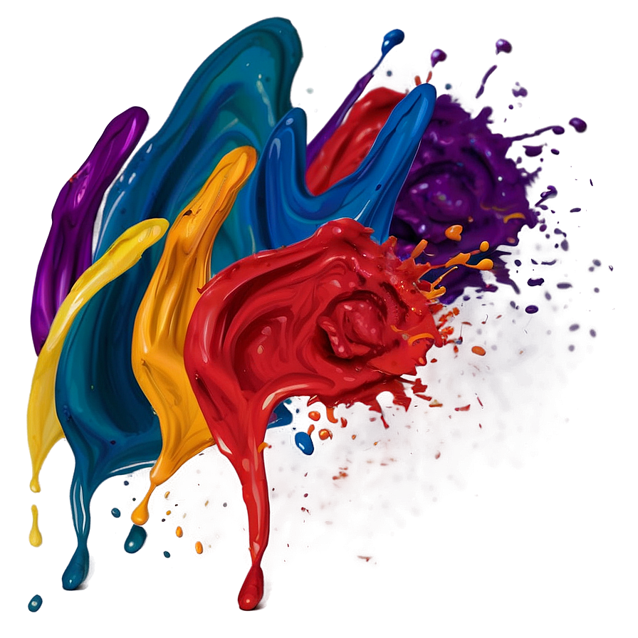 Mixed Color Paint Streak Png 06272024