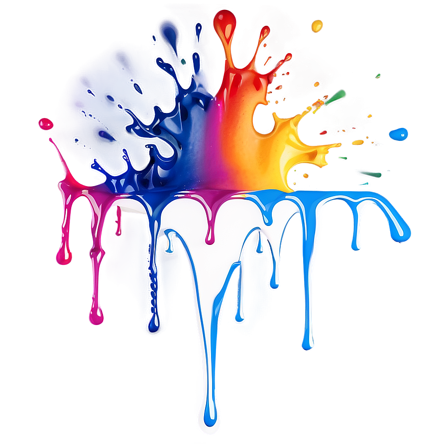 Mixed Color Spray Paint Drip Png Smk