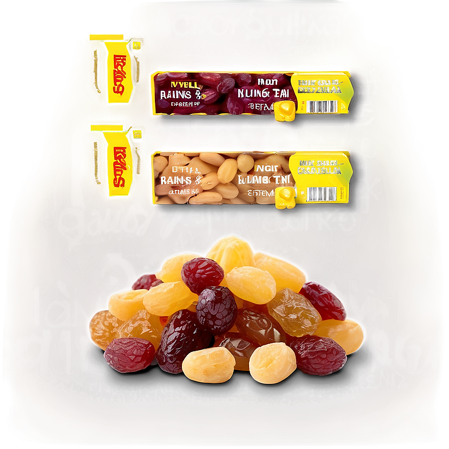 Mixed Raisins Box PNG hbg60 PNG with transparent background