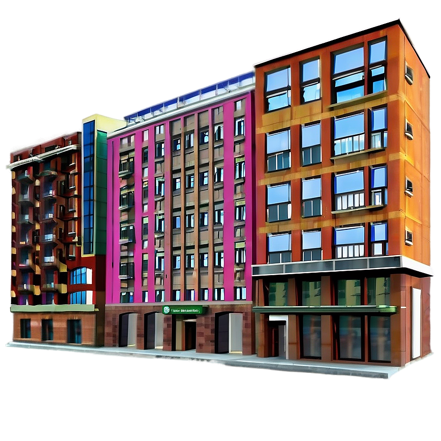 Mixed-use Buildings Composition Png Lll82