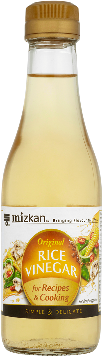 Mizkan Original Rice Vinegar Bottle PNG with transparent background