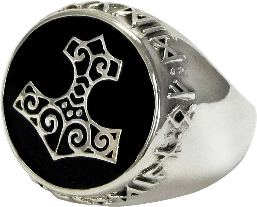 Mjolnir Themed Silver Ring