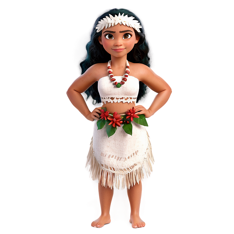 Moana Festive Outfit PNG 05032024 PNG with transparent background