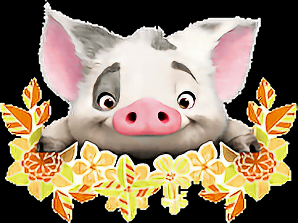 Moana_ Pua_ With_ Floral_ Wreath