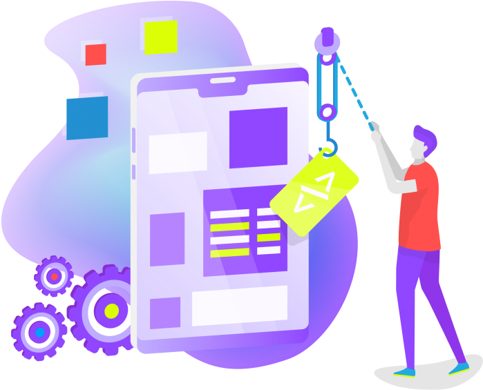 Mobile App Development Concept PNG with transparent background