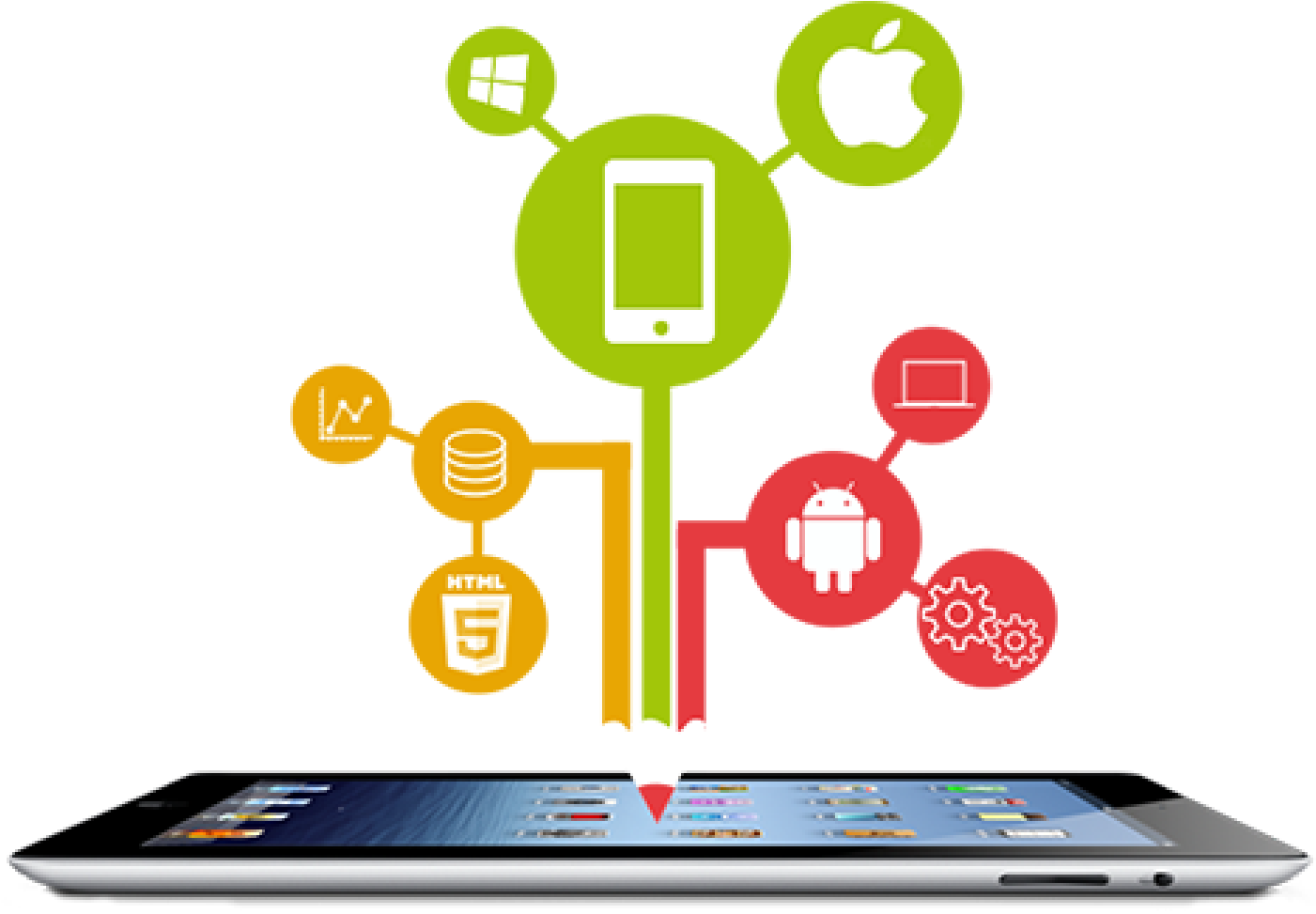 Mobile App Development Concept PNG with transparent background