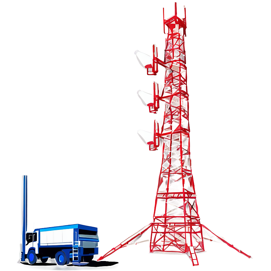 Mobile Communication Tower PNG dkf67 PNG image with a transparent background, free high-resolution download