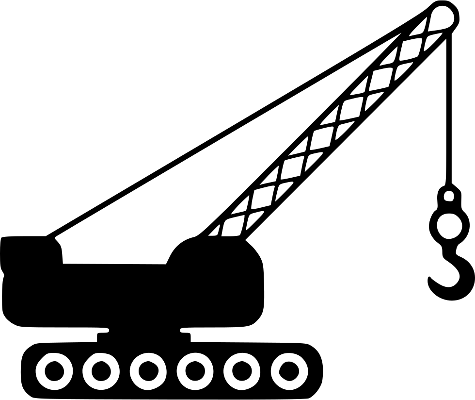 Transparent Ladder Icon Png - Crane Clipart Black And White, Png Download PNG with transparent background