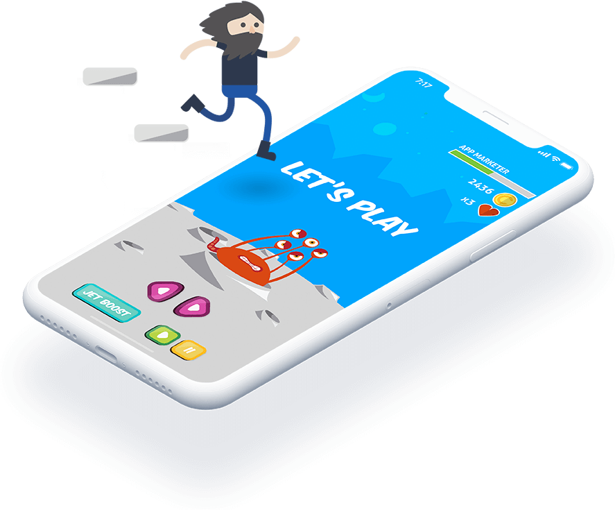 Mobile Gaming Adventure Concept PNG with transparent background