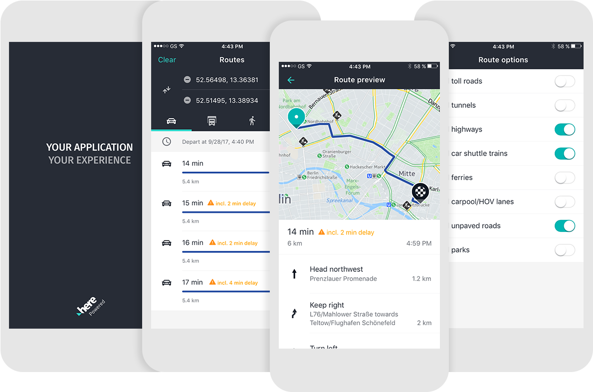 Mobile Navigation App Screens PNG with transparent background