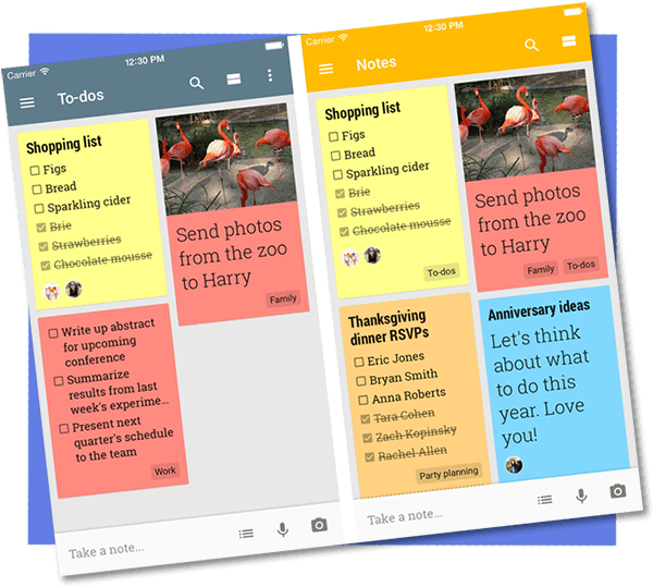 Mobile Note Taking App Screenshots