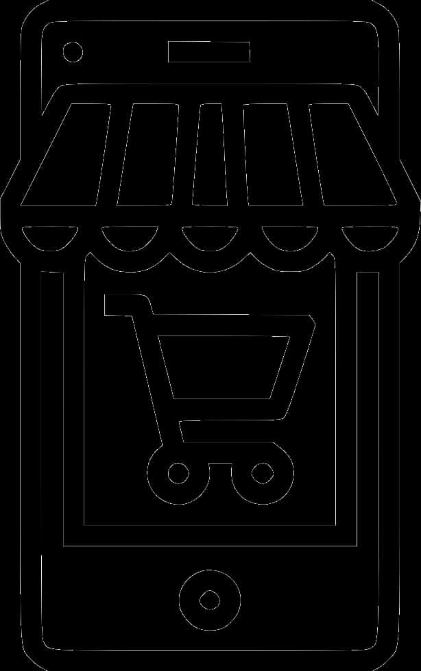 Mobile Online Shopping Icon 614x980 PNG image with a transparent background, free high-resolution download