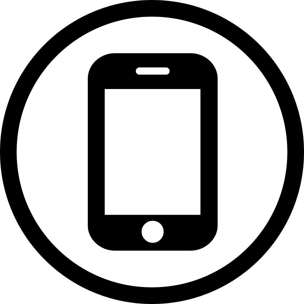 Mobile Phone Icon Blackand White