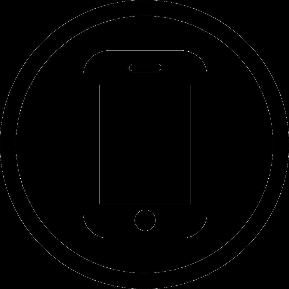 Mobile Phone Icon Blackand White