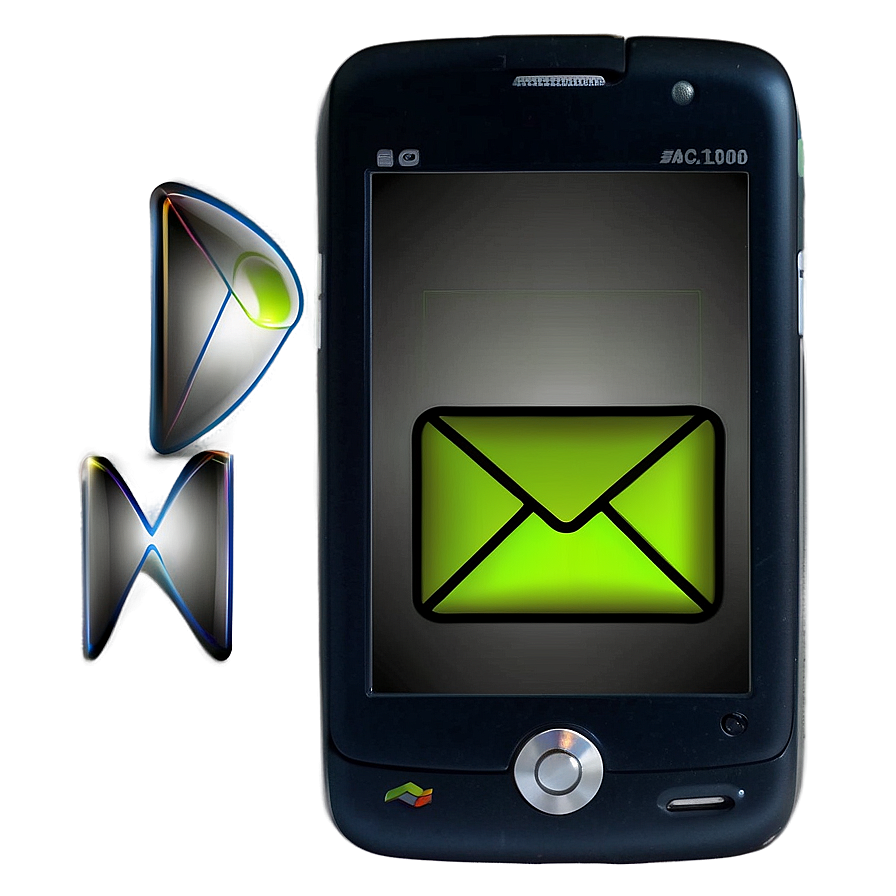 Mobile Phone With Email Notification Png Uce92