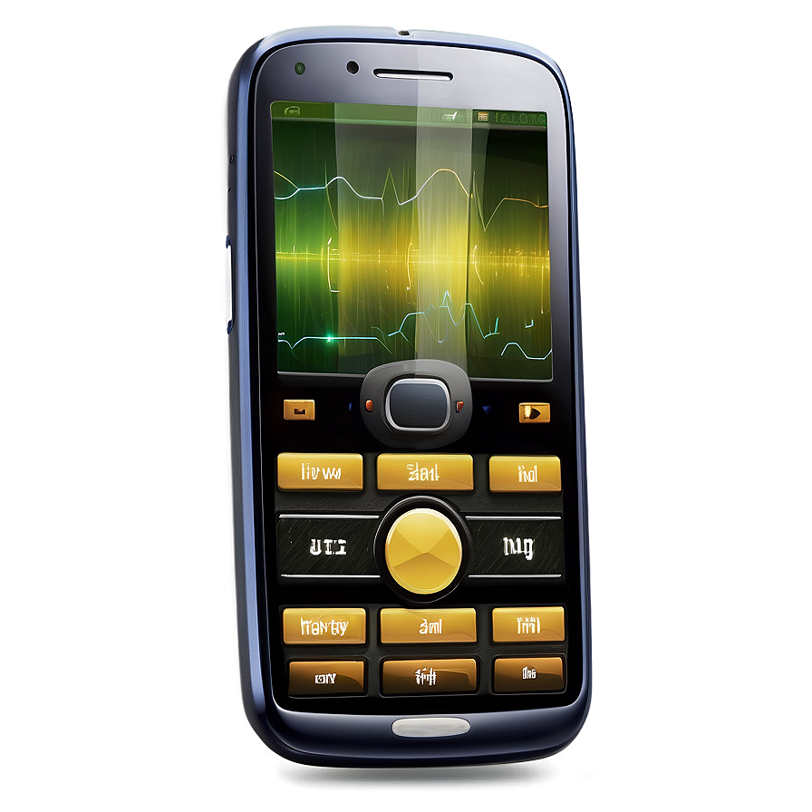 Mobile Phone With Music Player Png 8