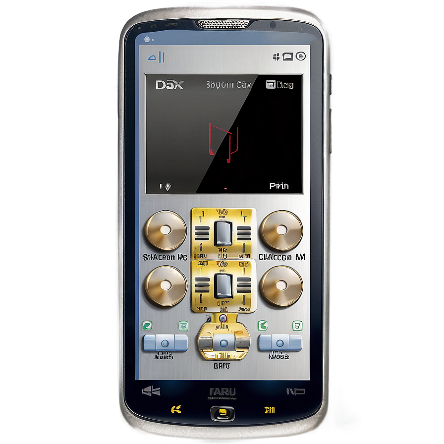 Mobile Phone With Music Player Png Aes