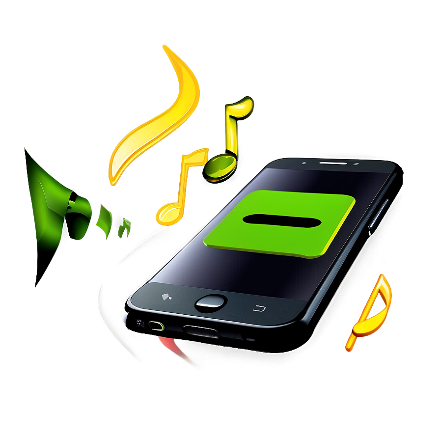 Mobile Phone With Music Player Png Ndn