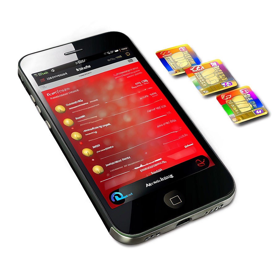 Mobile Phone With Online Banking App Png Ypb