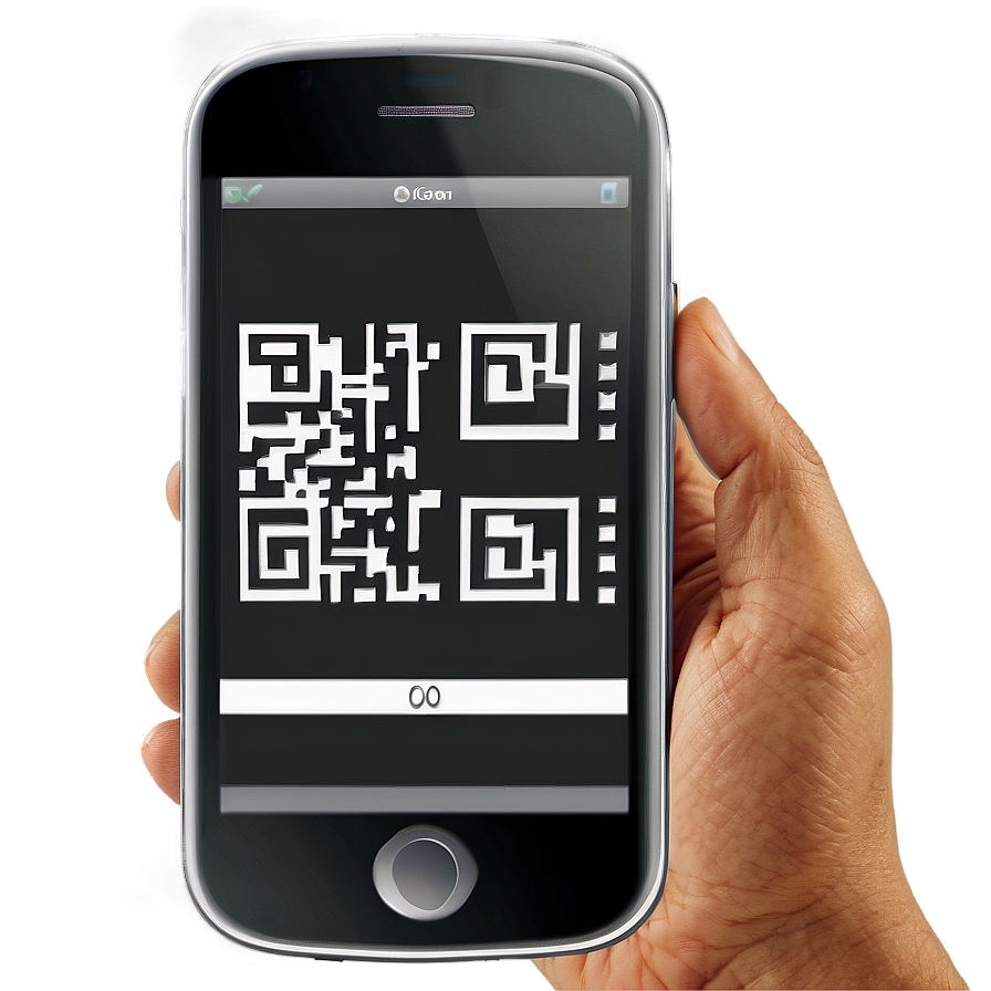 Mobile Phone With Qr Code Scanner Png 06112024