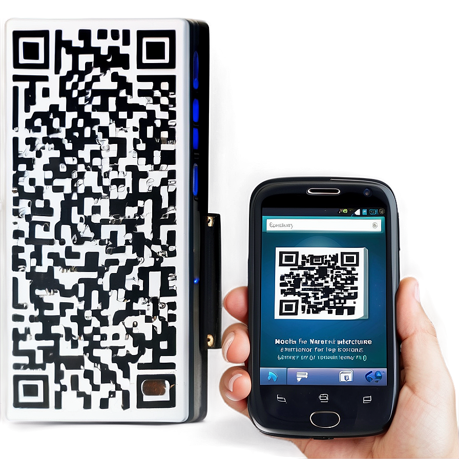 Mobile Phone With Qr Code Scanner Png 06112024