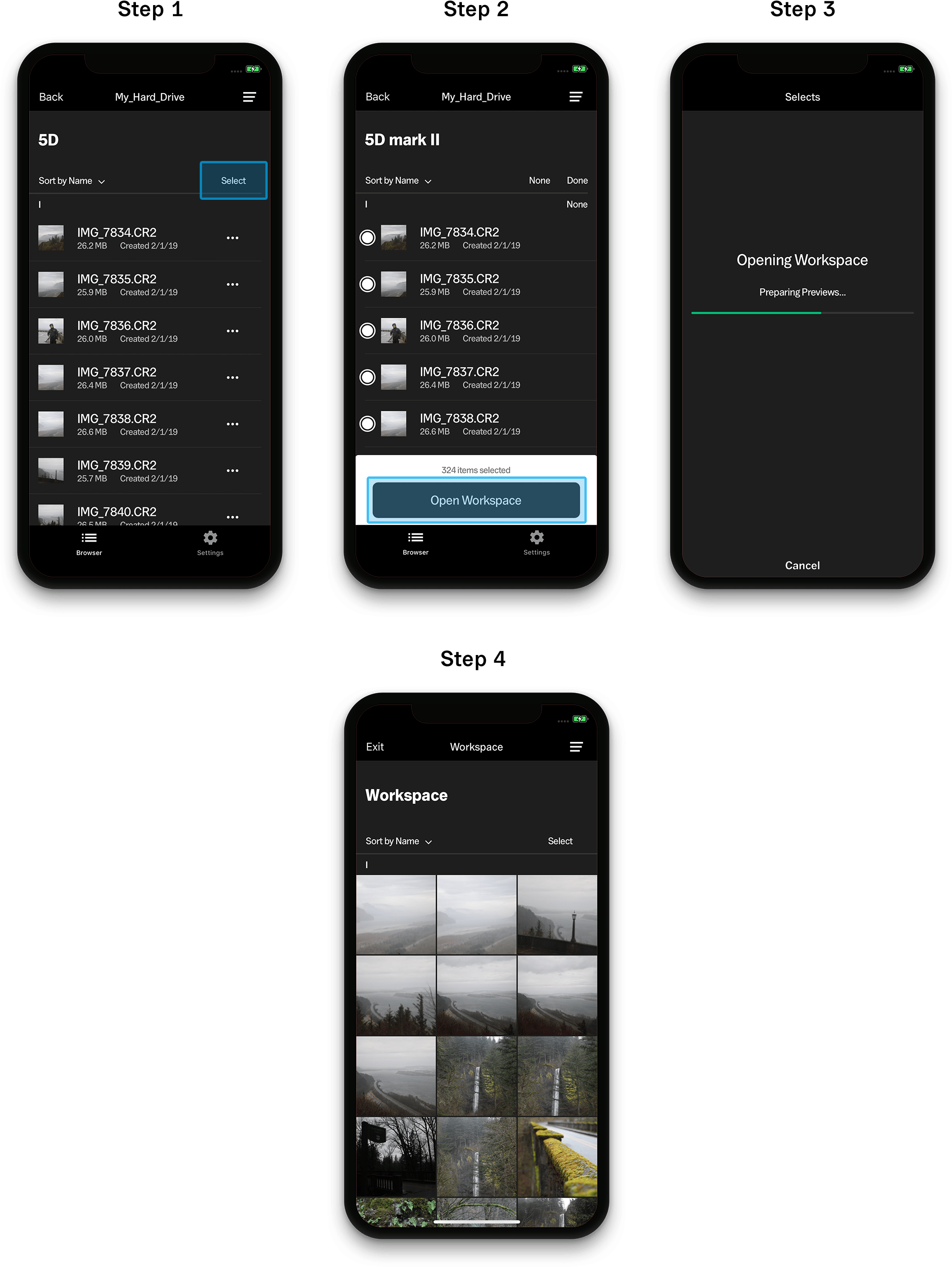 Mobile Photo Management Steps