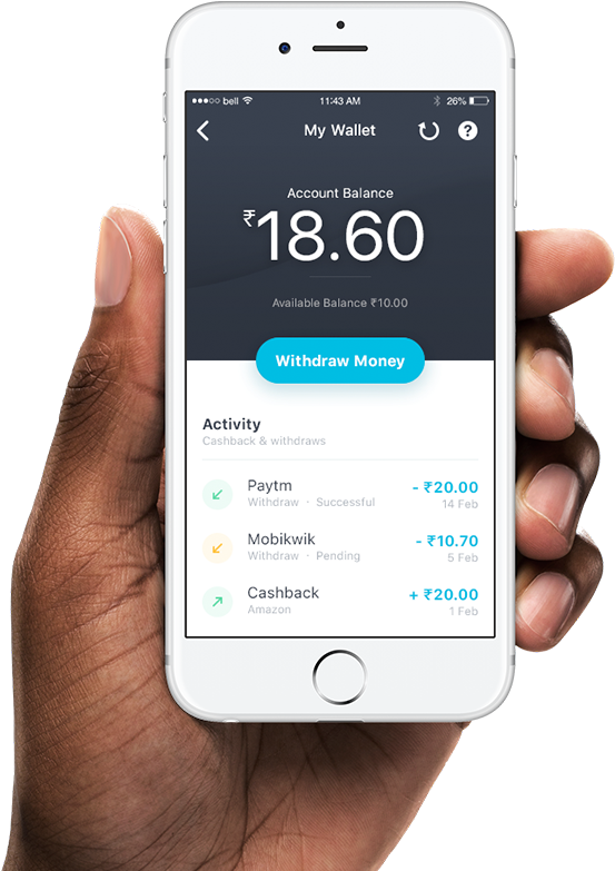 Mobile Wallet App Screen Display PNG with transparent background