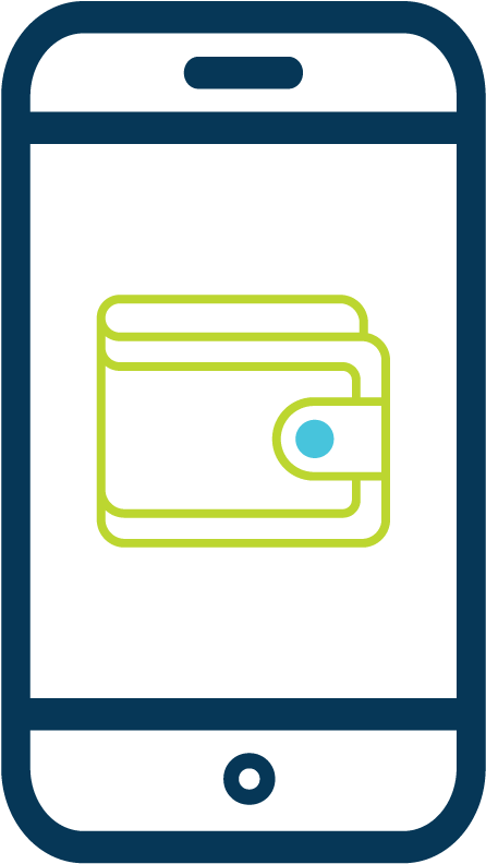 Mobile Wallet Icon PNG with transparent background