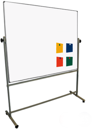 Mobile Whiteboardwith Colored Magnets PNG image with a transparent background, free high-resolution download