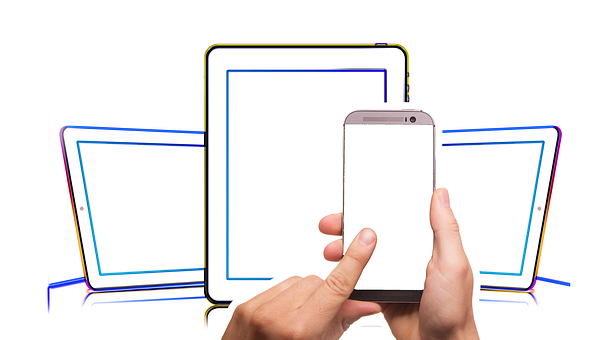 Mobileand Tablets Technology Concept PNG with transparent background