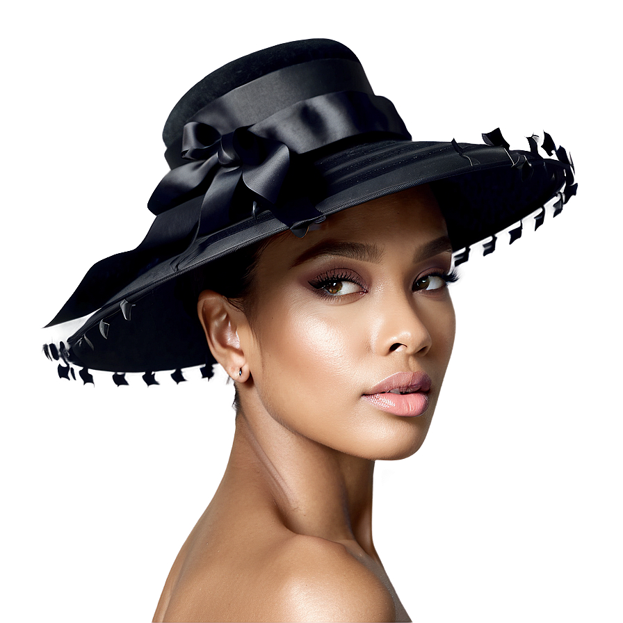 Model In Couture Hat Png 06112024