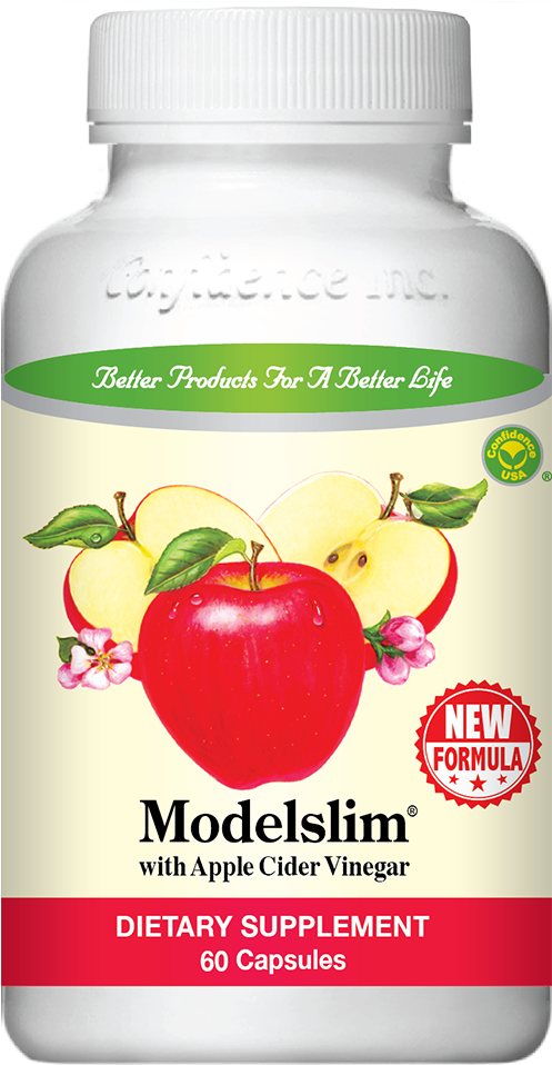 Modelslim Apple Cider Vinegar Supplement Bottle PNG with transparent background