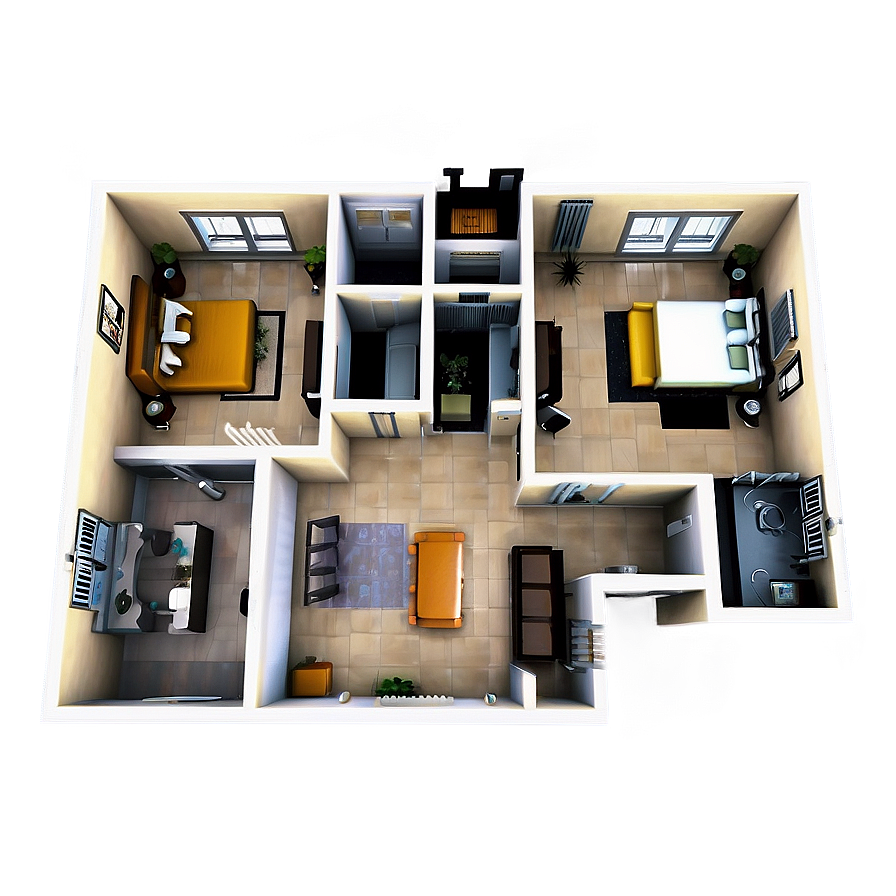 Modern Apartment Design PNG mwo PNG with transparent background